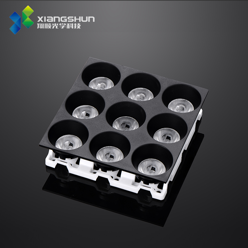 90MM磁吸線條燈透鏡九宮格/四宮格圓形前環PC軌道線條燈透鏡磁吸